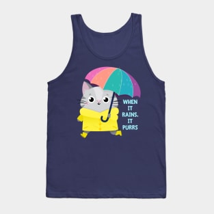 When it Rains, It Purrs! Tank Top